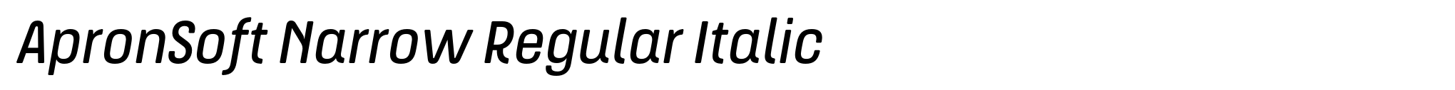 ApronSoft Narrow Regular Italic image